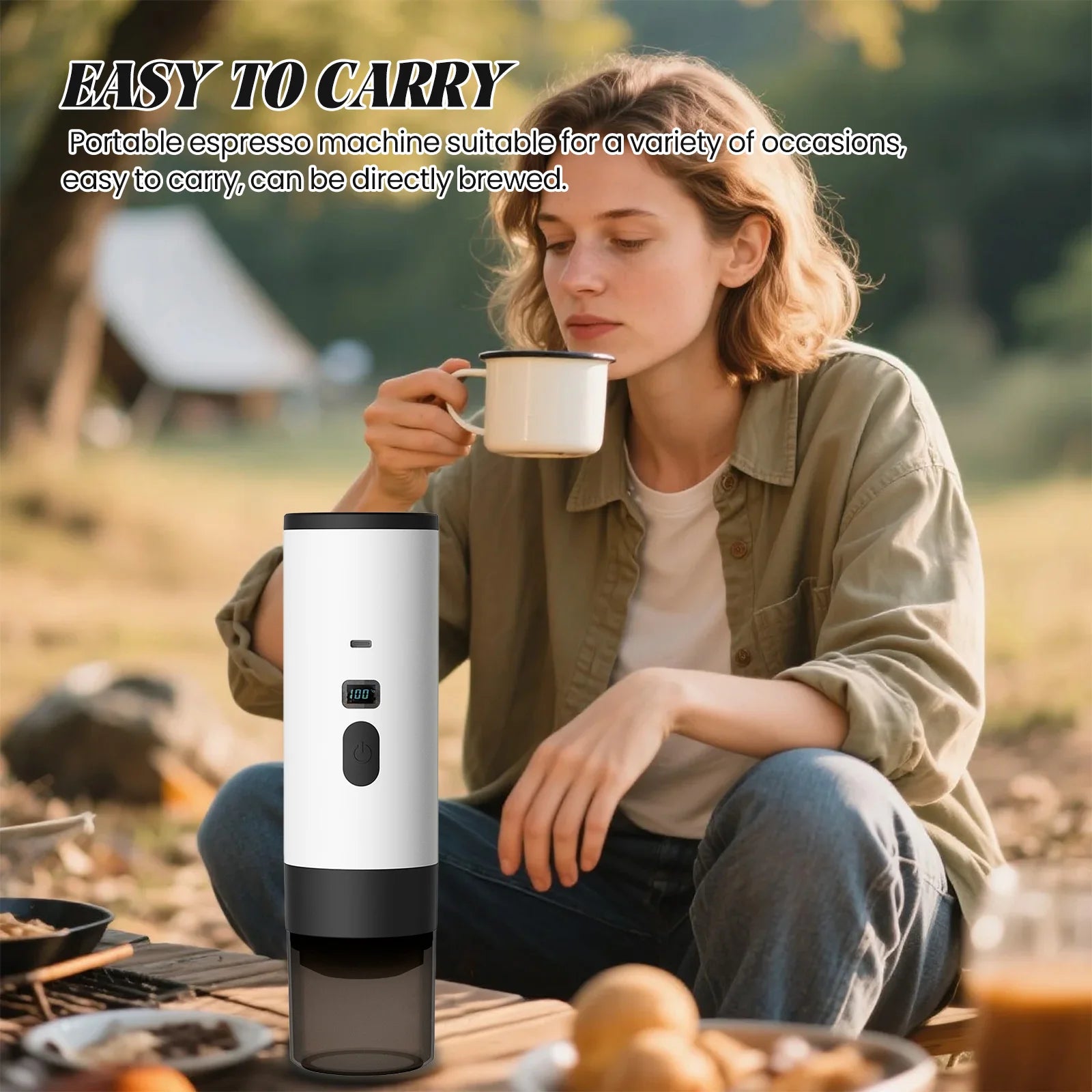 Caffettiera elettrica portatile a capsule, caffettiera per espresso, pompa di riscaldamento senza fili, macchina per caffè da viaggio e per auto, caffettiera 3 in 1