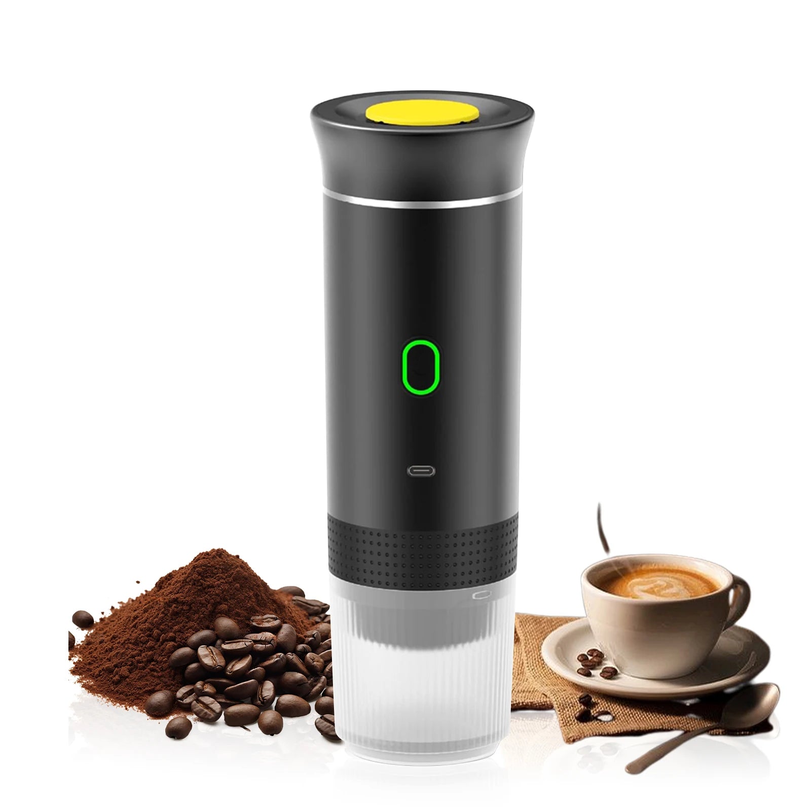 Caffettiera elettrica portatile a capsule, caffettiera per espresso, pompa di riscaldamento senza fili, macchina per caffè da viaggio e per auto, caffettiera 3 in 1