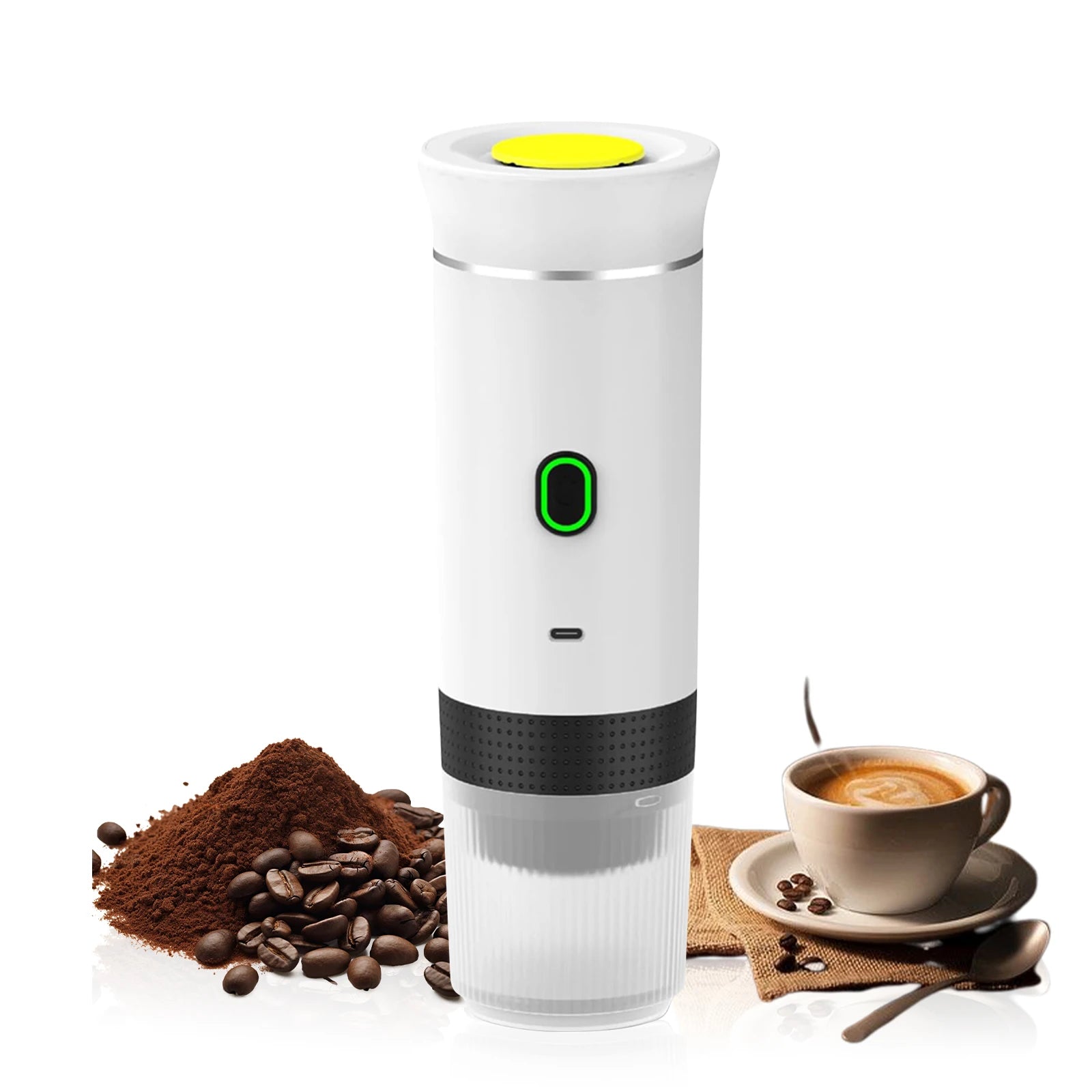 Caffettiera elettrica portatile a capsule, caffettiera per espresso, pompa di riscaldamento senza fili, macchina per caffè da viaggio e per auto, caffettiera 3 in 1