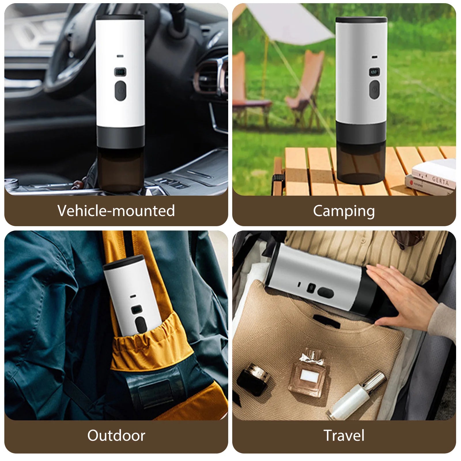 Caffettiera elettrica portatile a capsule, caffettiera per espresso, pompa di riscaldamento senza fili, macchina per caffè da viaggio e per auto, caffettiera 3 in 1