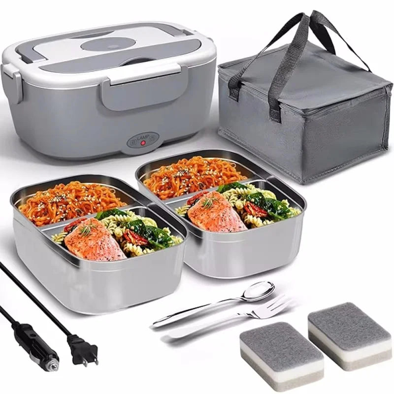 microonde portatile per il pranzo al sacco per il lavoro, scaldavivande per auto, camion, contenitori per esterni, contenitore per il pranzo riscaldabile, per adulti, campeggio