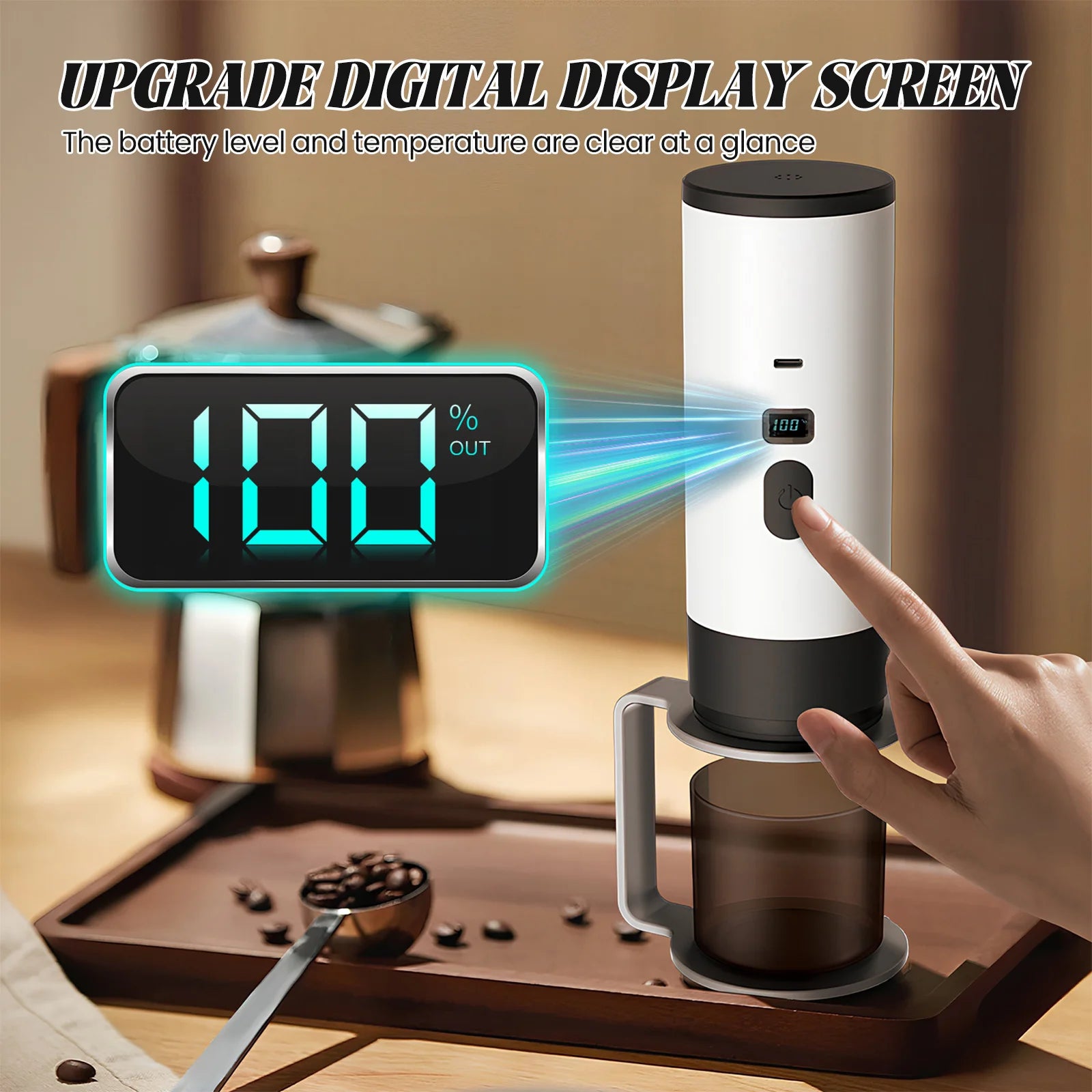 Caffettiera elettrica portatile a capsule, caffettiera per espresso, pompa di riscaldamento senza fili, macchina per caffè da viaggio e per auto, caffettiera 3 in 1