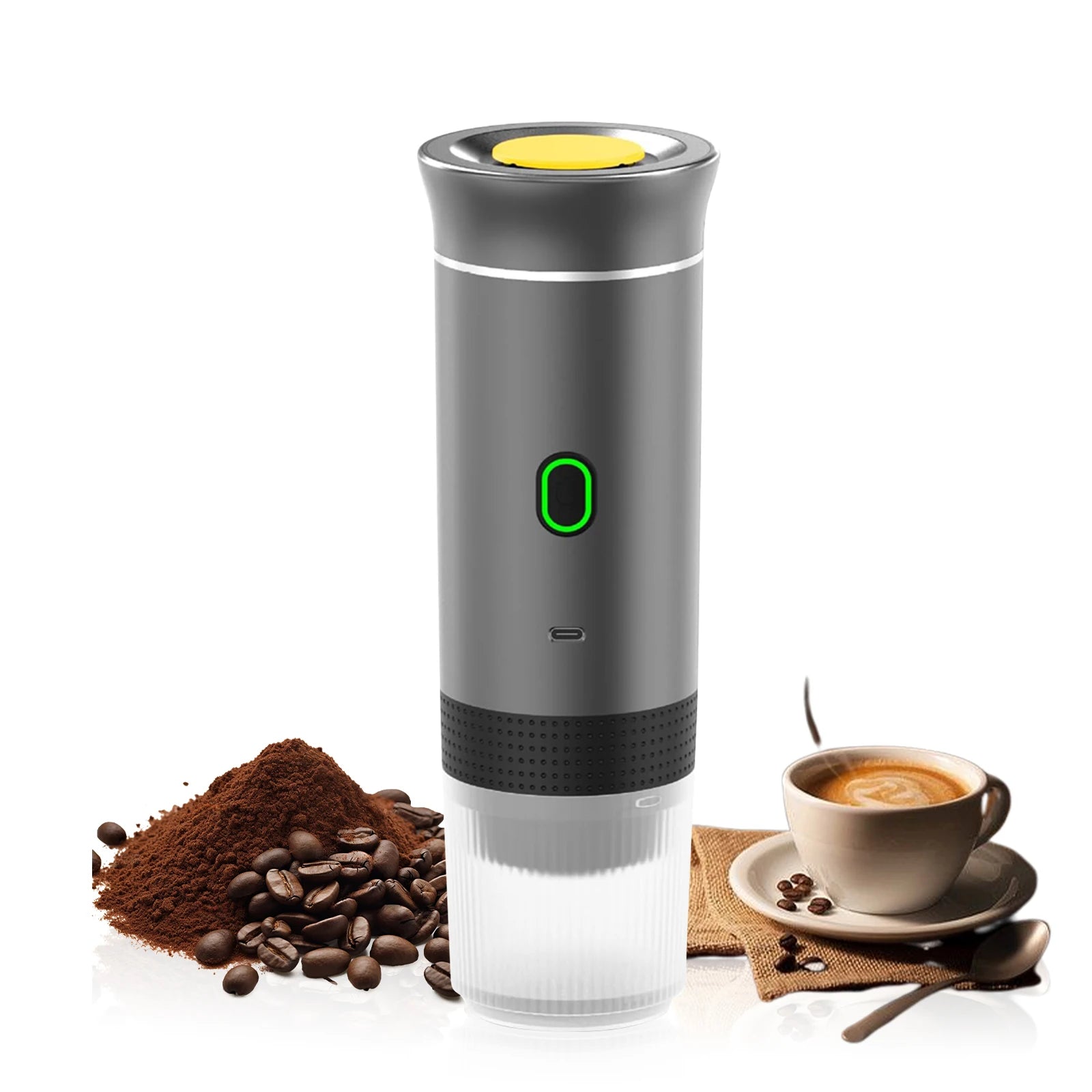 Caffettiera elettrica portatile a capsule, caffettiera per espresso, pompa di riscaldamento senza fili, macchina per caffè da viaggio e per auto, caffettiera 3 in 1
