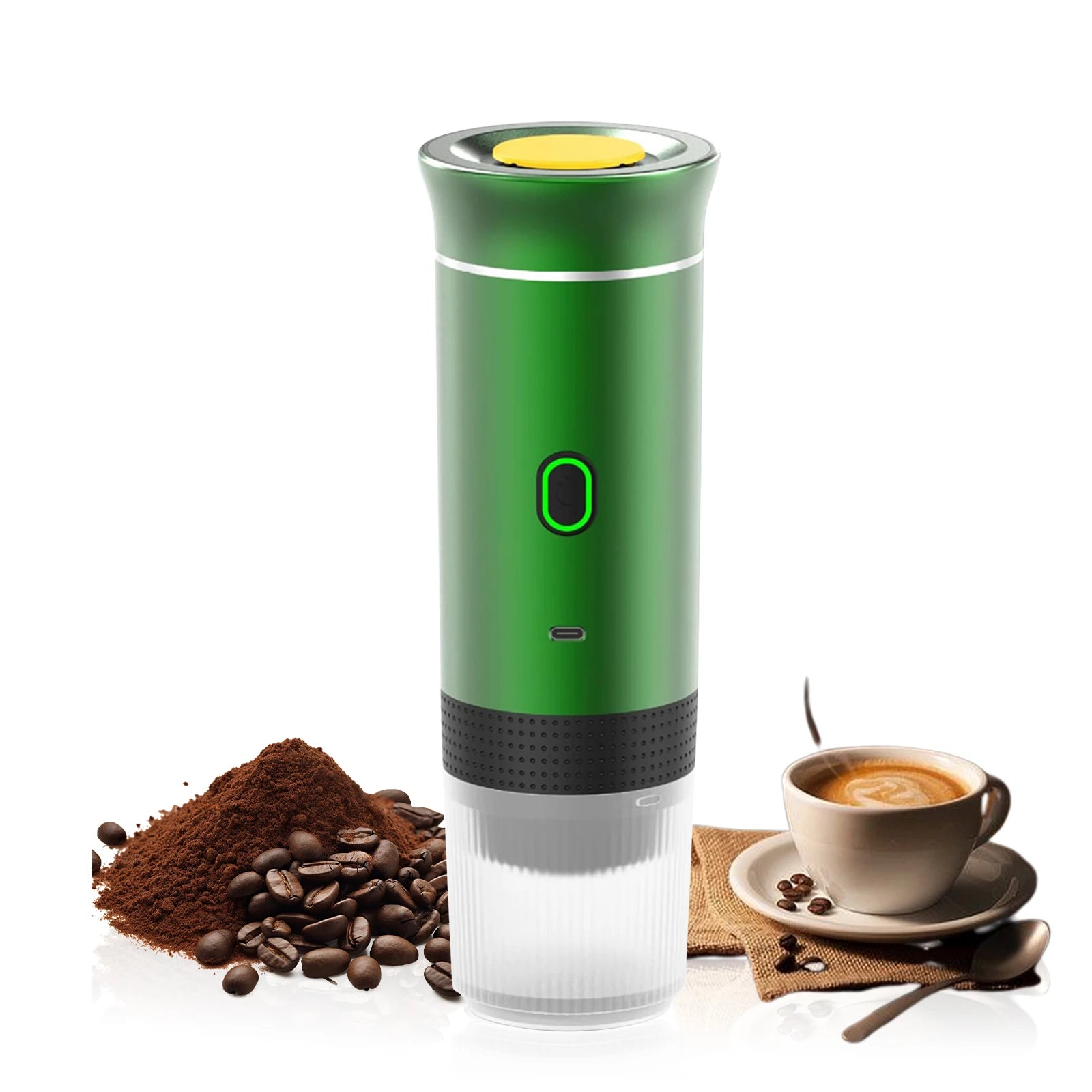 Caffettiera elettrica portatile a capsule, caffettiera per espresso, pompa di riscaldamento senza fili, macchina per caffè da viaggio e per auto, caffettiera 3 in 1