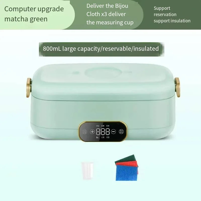Contenitore per il riscaldamento elettrico portatile per il pranzo, lo stufato, la pentola calda, la tagliatella, il riso, il contenitore per il riscaldamento dei pasti, il porridge, il bento