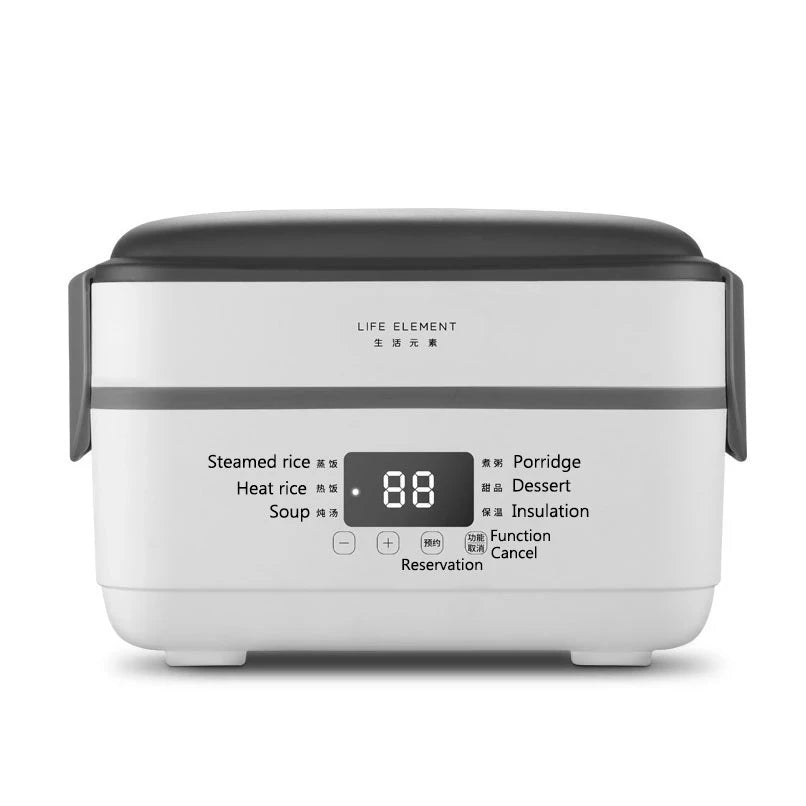 Contenitore per il pranzo elettrico da 1,5 l, cuociriso portatile, contenitore per bento con doppio strato di rivestimento, contenitore per alimenti, contenitore per il pranzo a vapore, 220 V