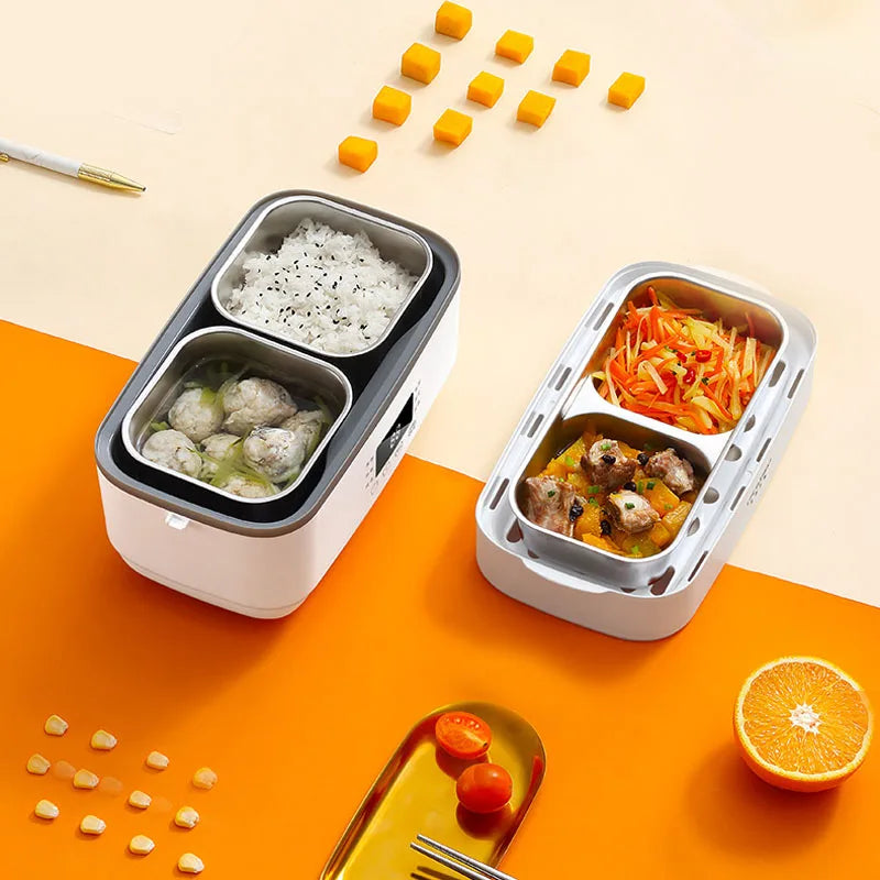 Contenitore per il pranzo elettrico da 1,5 l, cuociriso portatile, contenitore per bento con doppio strato di rivestimento, contenitore per alimenti, contenitore per il pranzo a vapore, 220 V