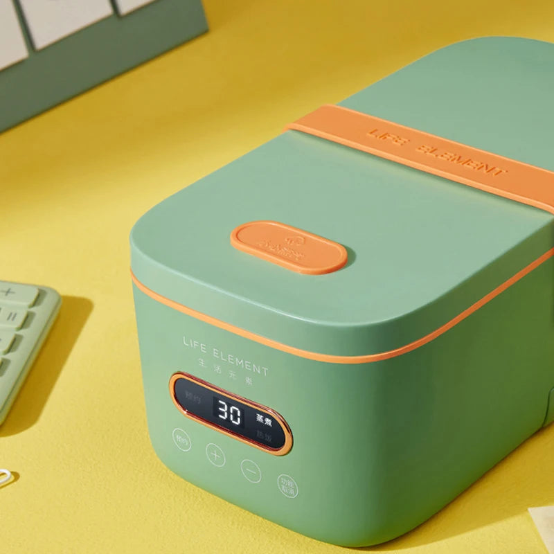 Contenitore per il pranzo elettrico Smart Appointment da 300 W, pentola per cuoci-riso, mini multicooker, rivestimento in ceramica, senza acqua, con display digitale da 1 l.
