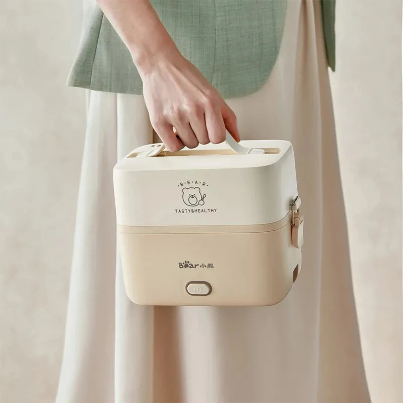 Heating lunch box can be plug in for electric heating electric lunch box for thermal insulation portable box for office workers