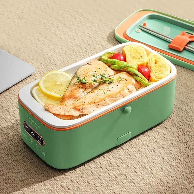 Contenitore per il pranzo elettrico Smart Appointment da 300 W, pentola per cuoci-riso, mini multicooker, rivestimento in ceramica, senza acqua, con display digitale da 1 l.