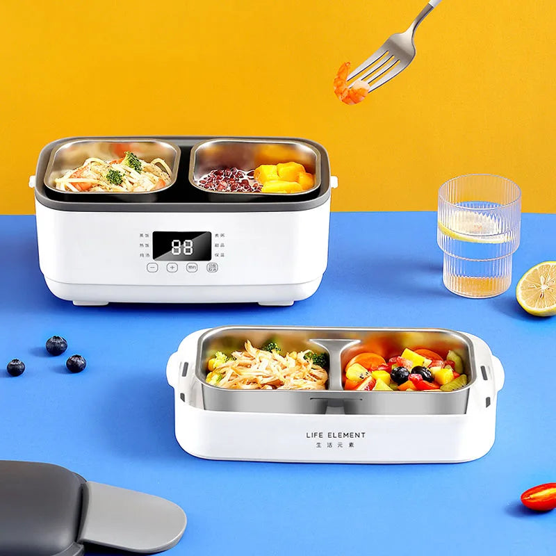 Contenitore per il pranzo elettrico da 1,5 l, cuociriso portatile, contenitore per bento con doppio strato di rivestimento, contenitore per alimenti, contenitore per il pranzo a vapore, 220 V