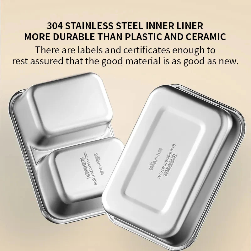 Heating lunch box can be plug in for electric heating electric lunch box for thermal insulation portable box for office workers