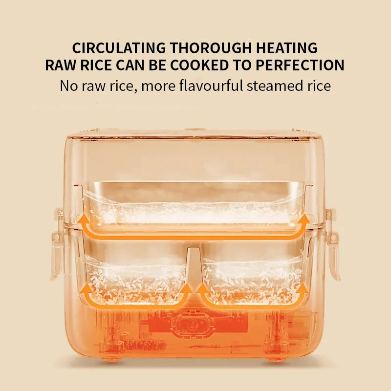 Heating lunch box can be plug in for electric heating electric lunch box for thermal insulation portable box for office workers