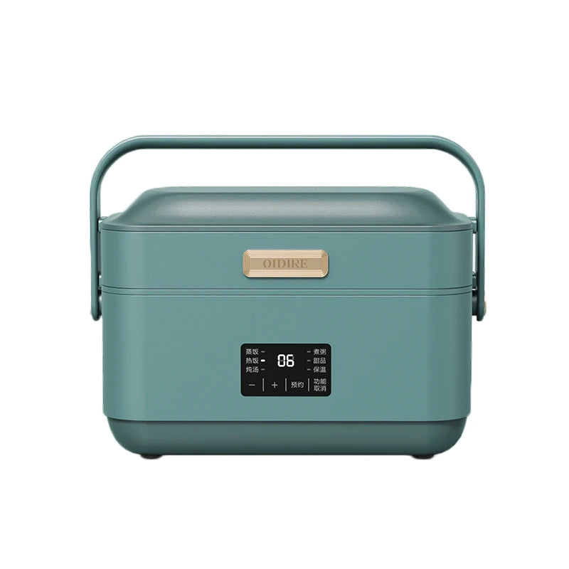 Contenitore per il pranzo elettrico portatile da 1,4 litri, cuociriso elettrico multifunzione, contenitore per alimenti riscaldato velocemente, contenitore per il pranzo da viaggio con vaporiera per uova
