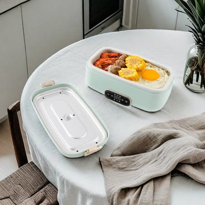 Contenitore per il riscaldamento elettrico portatile per il pranzo, lo stufato, la pentola calda, la tagliatella, il riso, il contenitore per il riscaldamento dei pasti, il porridge, il bento