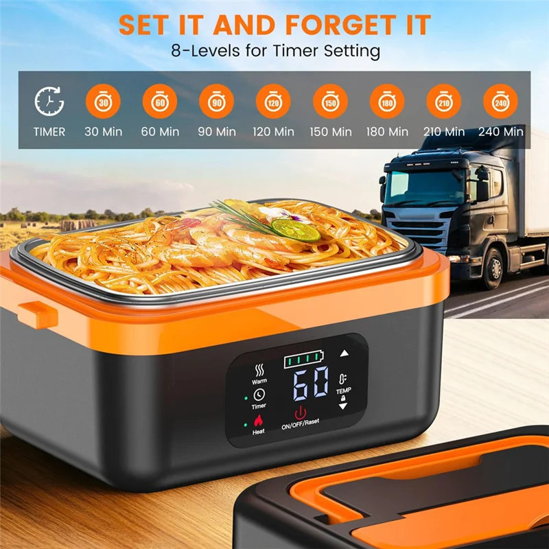 microonde portatile-Scatola per il pranzo elettrica senza fili, scaldavivande autoriscaldante ricaricabile con batteria da 16000 mAh, per lavoro/viaggi/auto/ufficio
