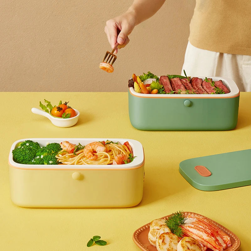 Contenitore per il pranzo elettrico Smart Appointment da 300 W, pentola per cuoci-riso, mini multicooker, rivestimento in ceramica, senza acqua, con display digitale da 1 l.