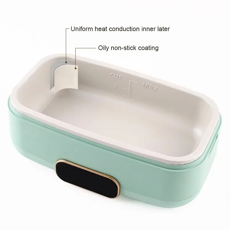 Contenitore per il riscaldamento elettrico portatile per il pranzo, lo stufato, la pentola calda, la tagliatella, il riso, il contenitore per il riscaldamento dei pasti, il porridge, il bento